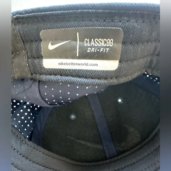 Nike Navy Cap with White Logo, Dry Fit - Picture 4 of 4